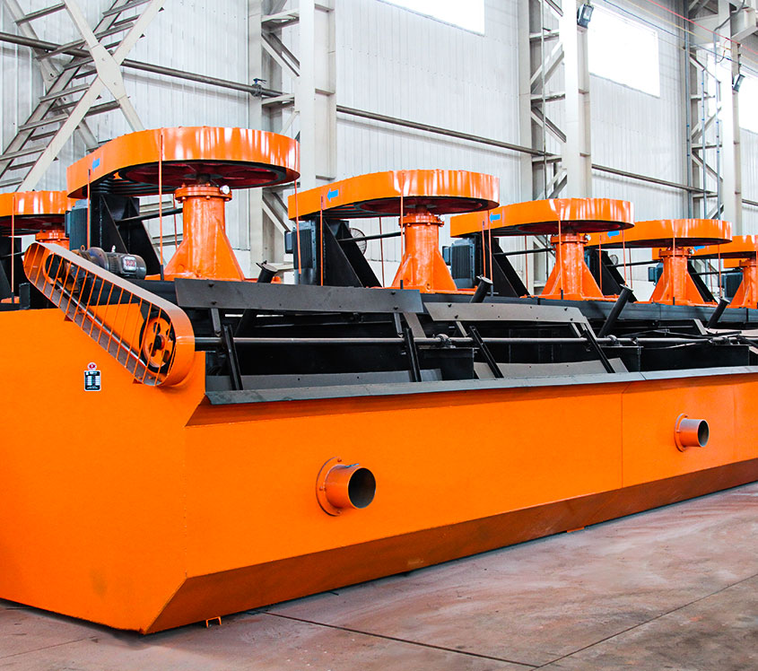 Flotation equipment in operation